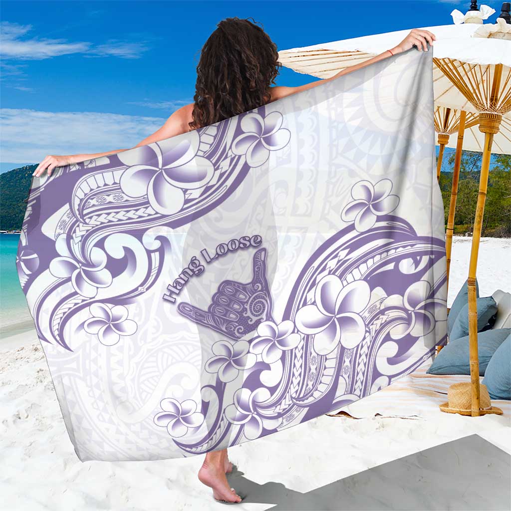 Aloha Hawaii Shaka Sarong Hang Loose Purple Version DT05 One Size 44 x 66 inches Purple - Polynesian Pride