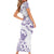 Aloha Hawaii Shaka Short Sleeve Bodycon Dress Hang Loose Purple Version - Polynesian Pride