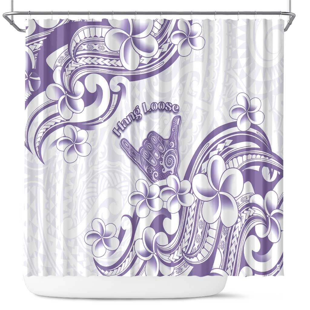 Aloha Hawaii Shaka Shower Curtain Hang Loose Purple Version DT05 Purple - Polynesian Pride