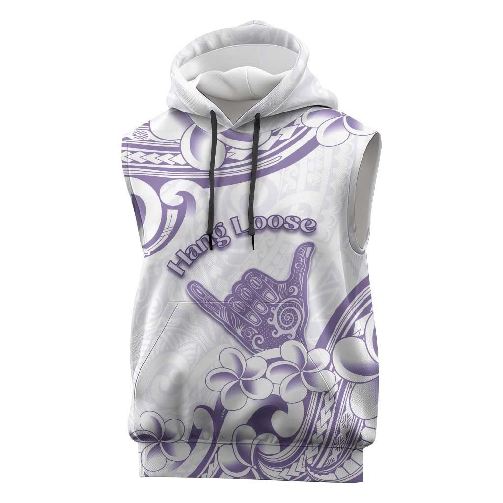 Aloha Hawaii Shaka Sleeveless Hoodie Hang Loose Purple Version DT05 Purple - Polynesian Pride