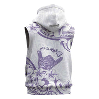 Aloha Hawaii Shaka Sleeveless Hoodie Hang Loose Purple Version - Polynesian Pride