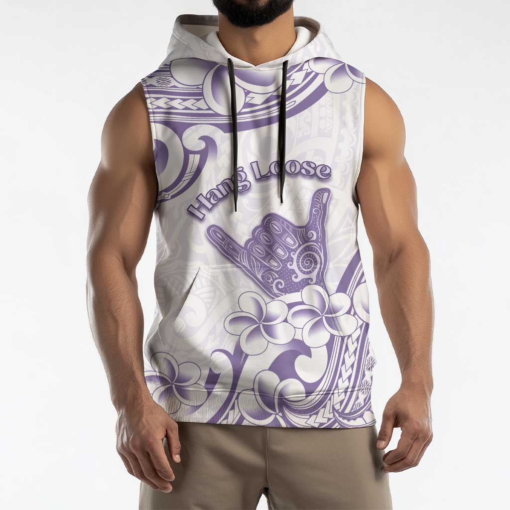 Aloha Hawaii Shaka Sleeveless Hoodie Hang Loose Purple Version - Polynesian Pride
