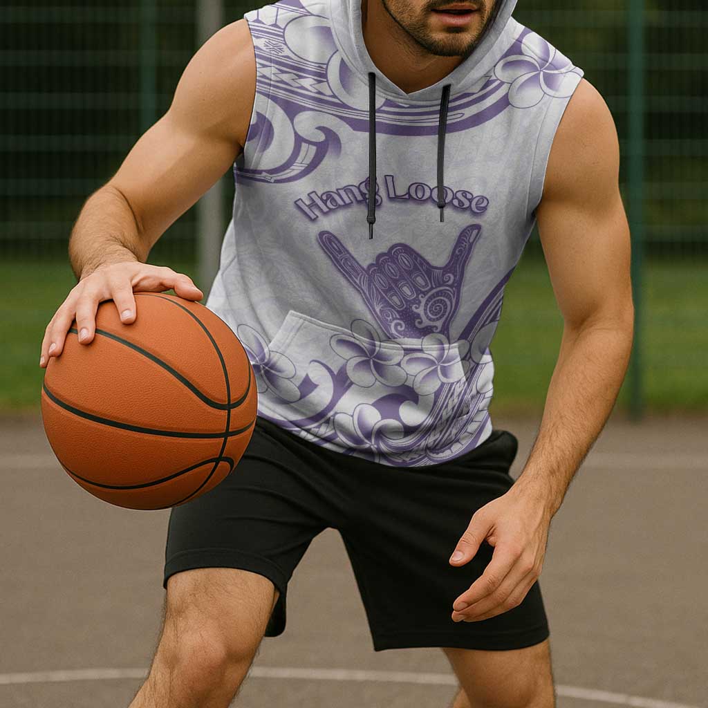 Aloha Hawaii Shaka Sleeveless Hoodie Hang Loose Purple Version - Polynesian Pride