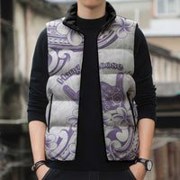 Aloha Hawaii Shaka Sleeveless Puffer Jacket Hang Loose Purple Version - Polynesian Pride