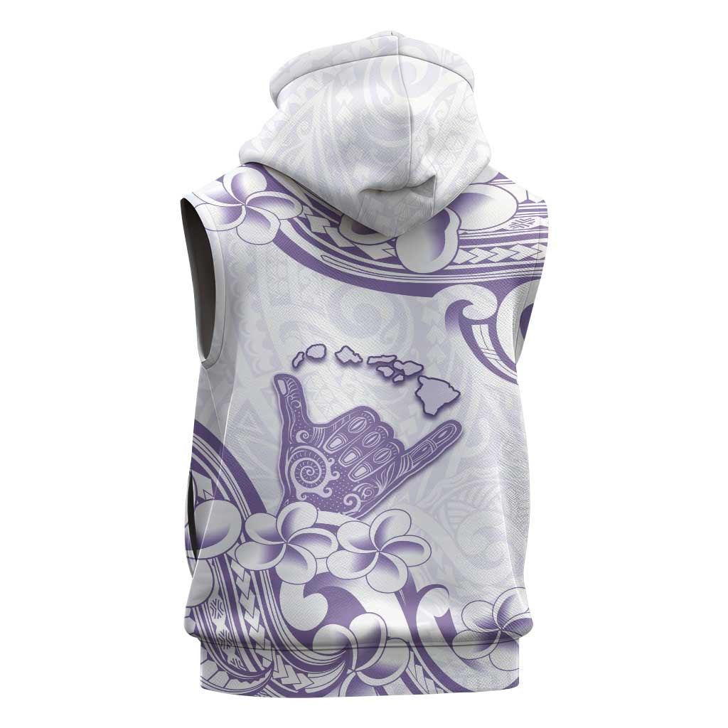 Aloha Hawaii Shaka Sleeveless Zip Hoodie Hang Loose Purple Version DT05 - Polynesian Pride