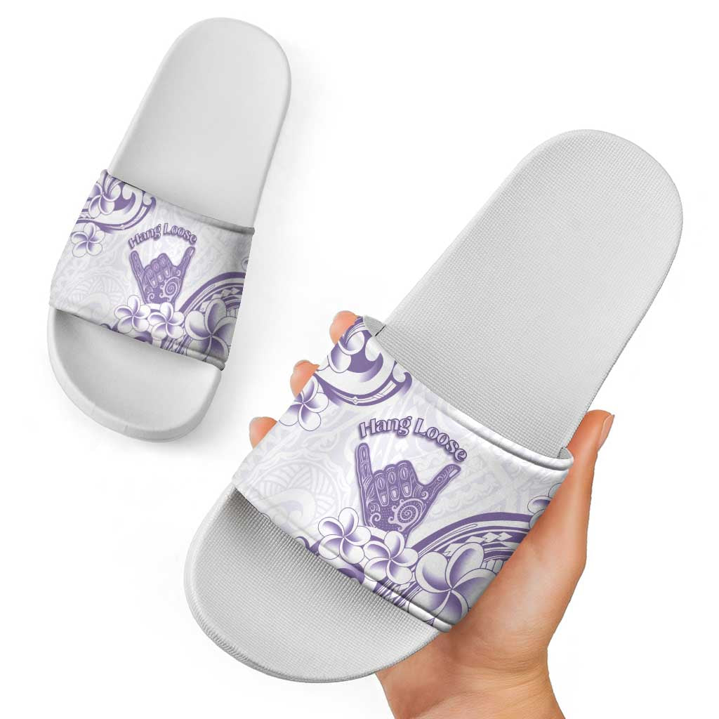 Aloha Hawaii Shaka Slide Sandals Hang Loose Purple Version - Polynesian Pride