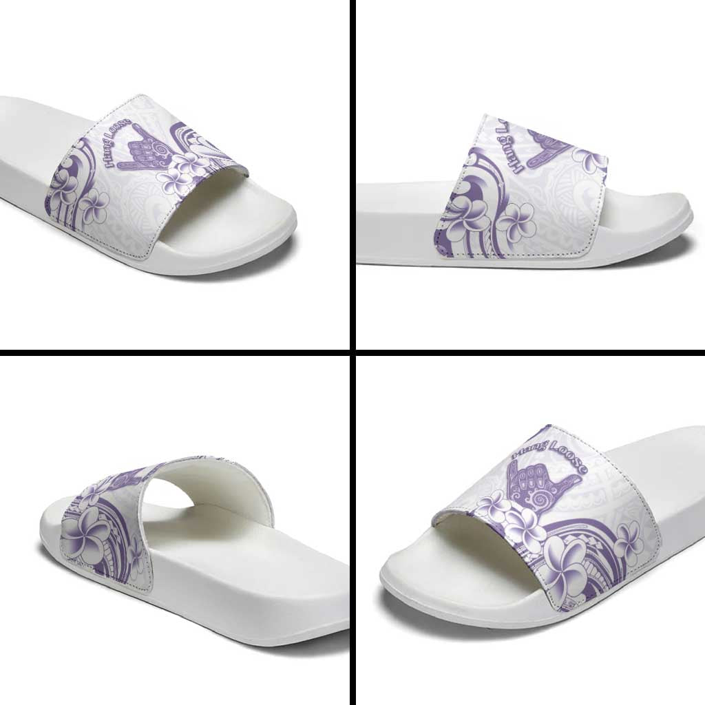 Aloha Hawaii Shaka Slide Sandals Hang Loose Purple Version - Polynesian Pride