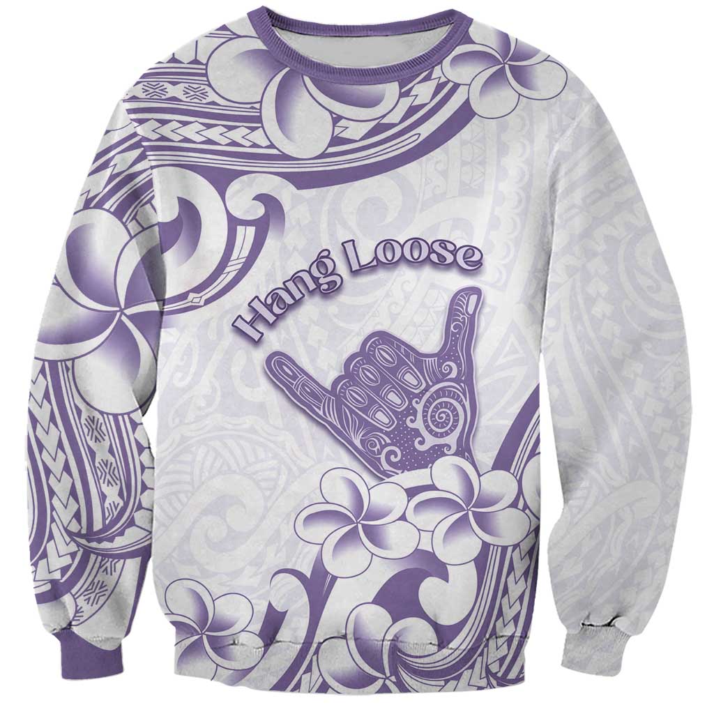 Aloha Hawaii Shaka Sweatshirt Hang Loose Purple Version DT05 Unisex Purple - Polynesian Pride