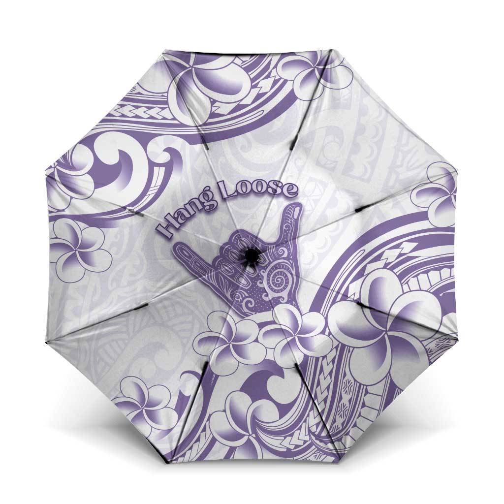 Aloha Hawaii Shaka Umbrella Hang Loose Purple Version DT05 One Size Folded 11.42 inch Opened Diameter 37.4 inch Purple - Polynesian Pride