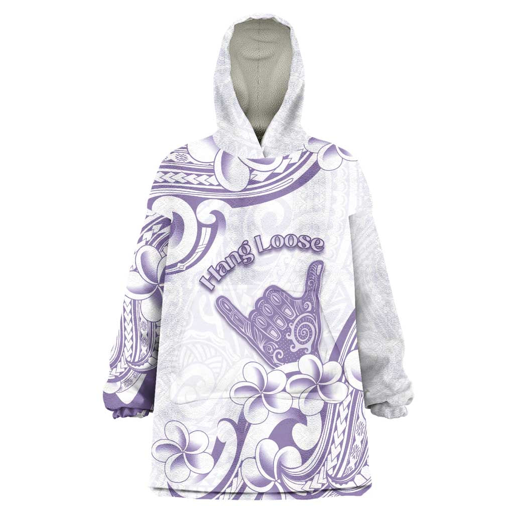 Aloha Hawaii Shaka Wearable Blanket Hoodie Hang Loose Purple Version DT05 One Size Purple - Polynesian Pride