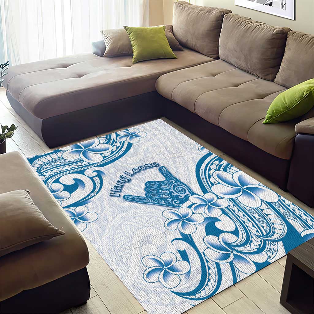 Aloha Hawaii Shaka Area Rug Hang Loose Blue Version - Polynesian Pride
