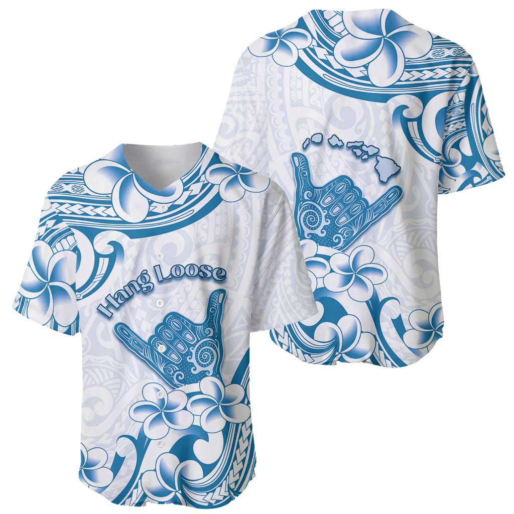 Aloha Hawaii Shaka Baseball Jersey Hang Loose Blue Version - Polynesian Pride