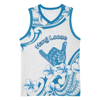 Aloha Hawaii Shaka Basketball Jersey Hang Loose Blue Version - Polynesian Pride