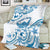 Aloha Hawaii Shaka Blanket Hang Loose Blue Version - Polynesian Pride
