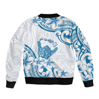 Aloha Hawaii Shaka Bomber Jacket Hang Loose Blue Version - Polynesian Pride