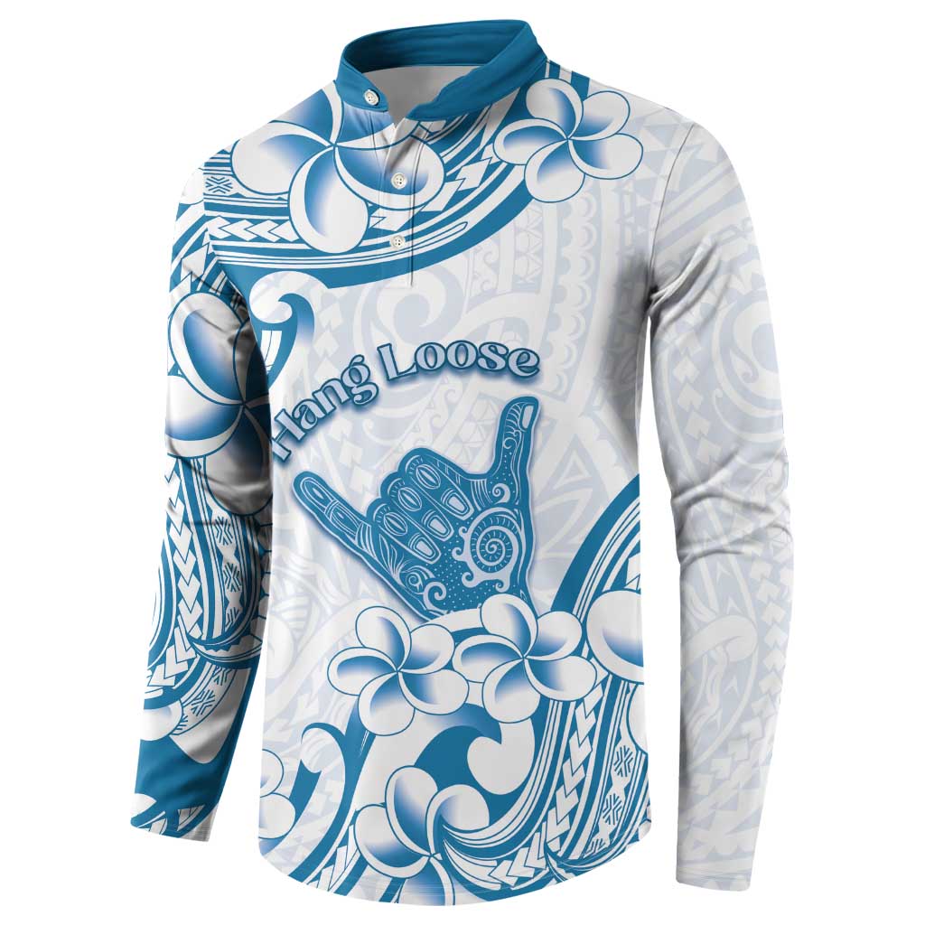 Aloha Hawaii Shaka Button Sweatshirt Hang Loose Blue Version - Polynesian Pride