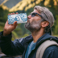 Aloha Hawaii Shaka 4 in 1 Can Cooler Tumbler Hang Loose Blue Version - Polynesian Pride