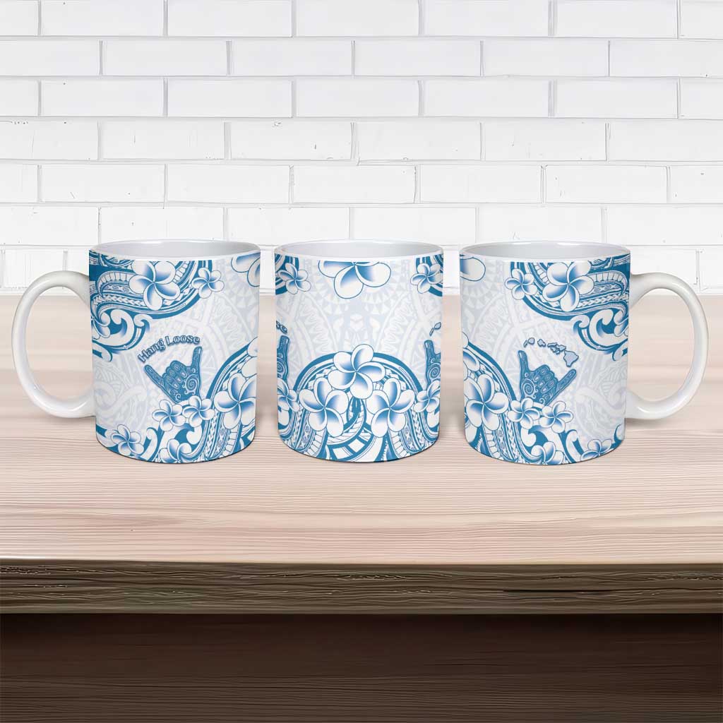 Aloha Hawaii Shaka Ceramic Mug Hang Loose Blue Version - Polynesian Pride