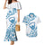 Aloha Hawaii Shaka Couples Matching Mermaid Dress and Hawaiian Shirt Hang Loose Blue Version - Polynesian Pride