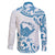 Aloha Hawaii Shaka Family Matching Mermaid Dress and Hawaiian Shirt Hang Loose Blue Version - Polynesian Pride