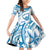 Aloha Hawaii Shaka Family Matching Off Shoulder Short Dress and Hawaiian Shirt Hang Loose Blue Version - Polynesian Pride