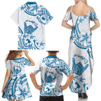 Aloha Hawaii Shaka Family Matching Summer Maxi Dress and Hawaiian Shirt Hang Loose Blue Version - Polynesian Pride