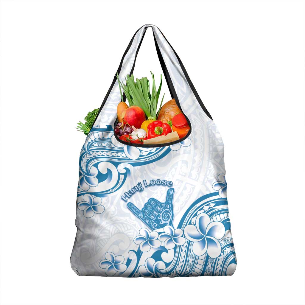 Aloha Hawaii Shaka Grocery Bag Hang Loose Blue Version DT05 1-pack One Size Blue - Polynesian Pride