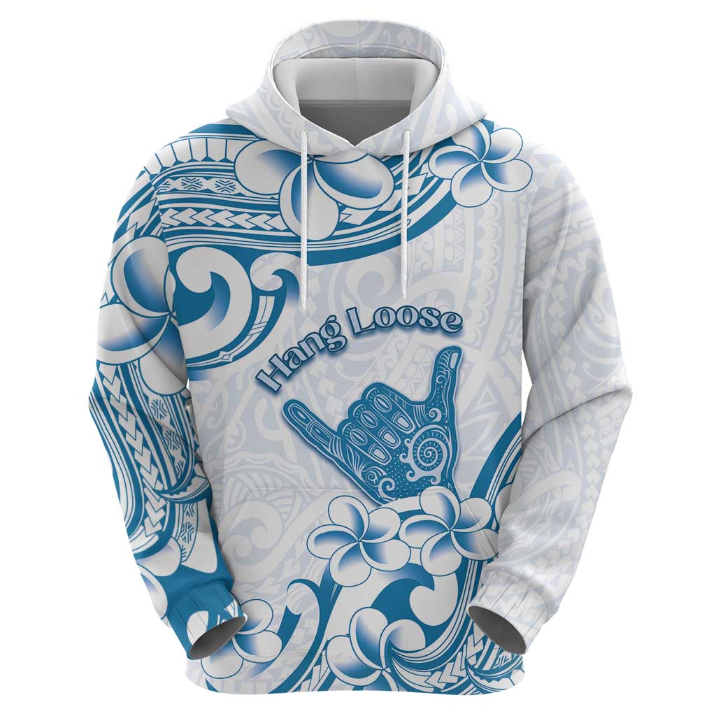 Aloha Hawaii Shaka Hoodie Hang Loose Blue Version - Polynesian Pride