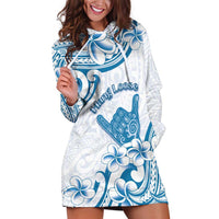 Aloha Hawaii Shaka Hoodie Dress Hang Loose Blue Version - Polynesian Pride
