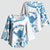 Aloha Hawaii Shaka Kimono Sleeve Blouse Hang Loose Blue Version - Polynesian Pride