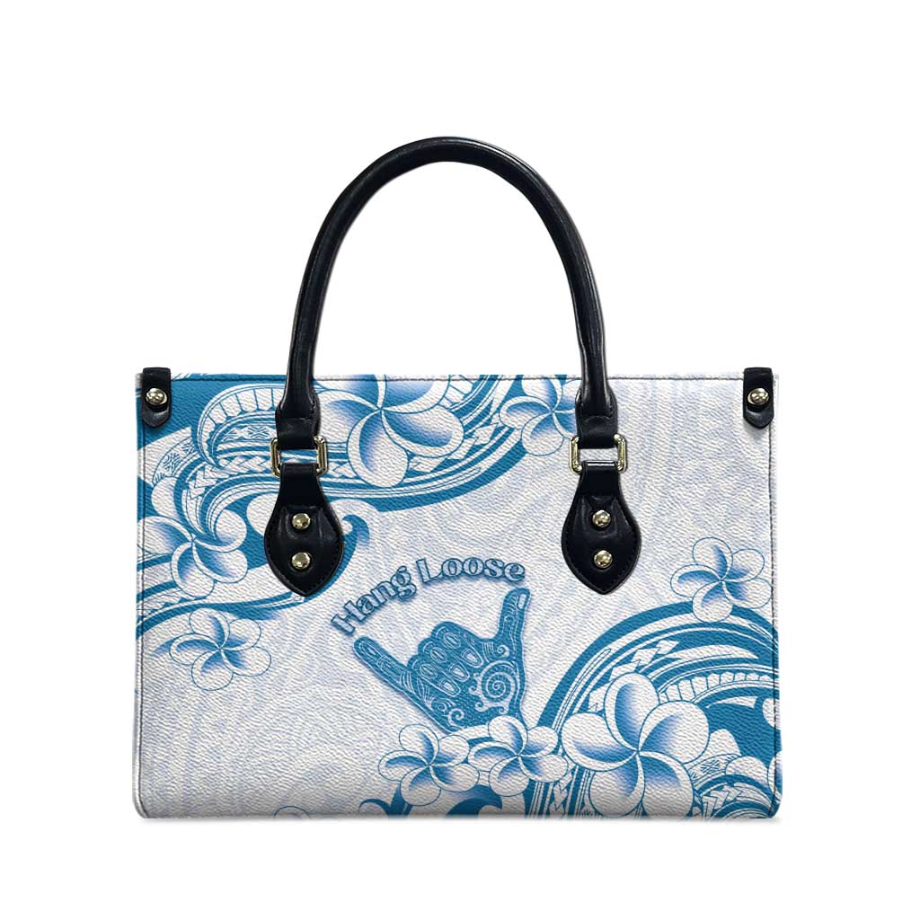 Aloha Hawaii Shaka Leather Bag Hang Loose Blue Version - Polynesian Pride