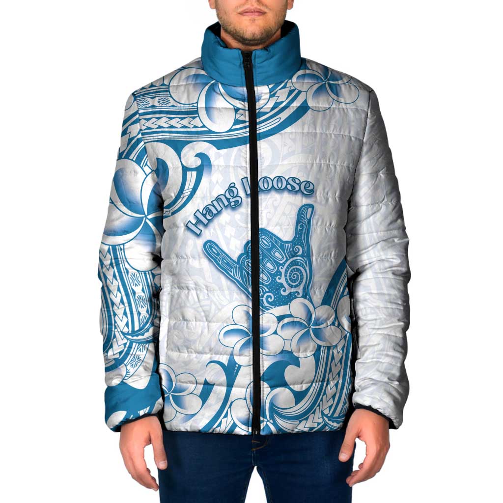 Aloha Hawaii Shaka Padded Jacket Hang Loose Blue Version - Polynesian Pride