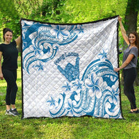 Aloha Hawaii Shaka Quilt Hang Loose Blue Version - Polynesian Pride