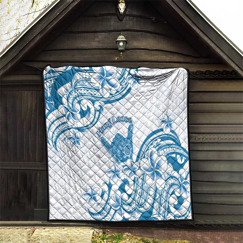 Aloha Hawaii Shaka Quilt Hang Loose Blue Version - Polynesian Pride