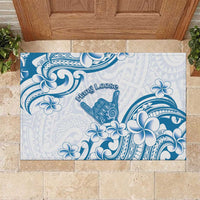 Aloha Hawaii Shaka Rubber Doormat Hang Loose Blue Version - Polynesian Pride