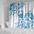Aloha Hawaii Shaka Shower Curtain Hang Loose Blue Version - Polynesian Pride