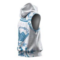 Aloha Hawaii Shaka Sleeveless Hoodie Hang Loose Blue Version - Polynesian Pride
