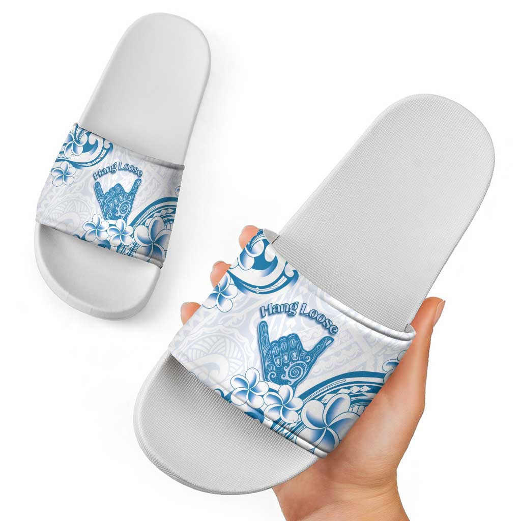 Aloha Hawaii Shaka Slide Sandals Hang Loose Blue Version - Polynesian Pride