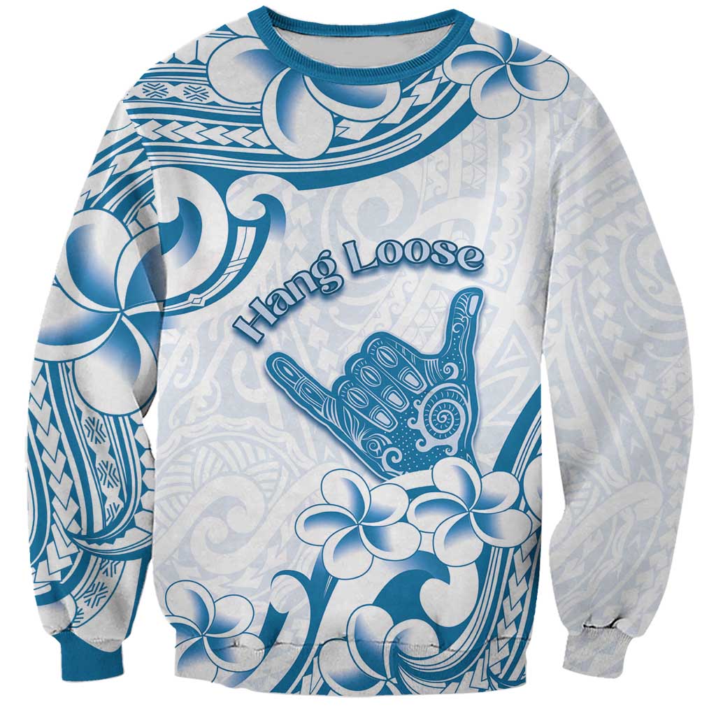Aloha Hawaii Shaka Sweatshirt Hang Loose Blue Version DT05 Unisex Blue - Polynesian Pride