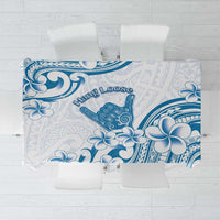 Aloha Hawaii Shaka Tablecloth Hang Loose Blue Version - Polynesian Pride