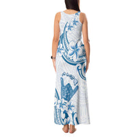 Aloha Hawaii Shaka Tank Maxi Dress Hang Loose Blue Version - Polynesian Pride