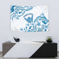 Aloha Hawaii Shaka Tapestry Hang Loose Blue Version - Polynesian Pride