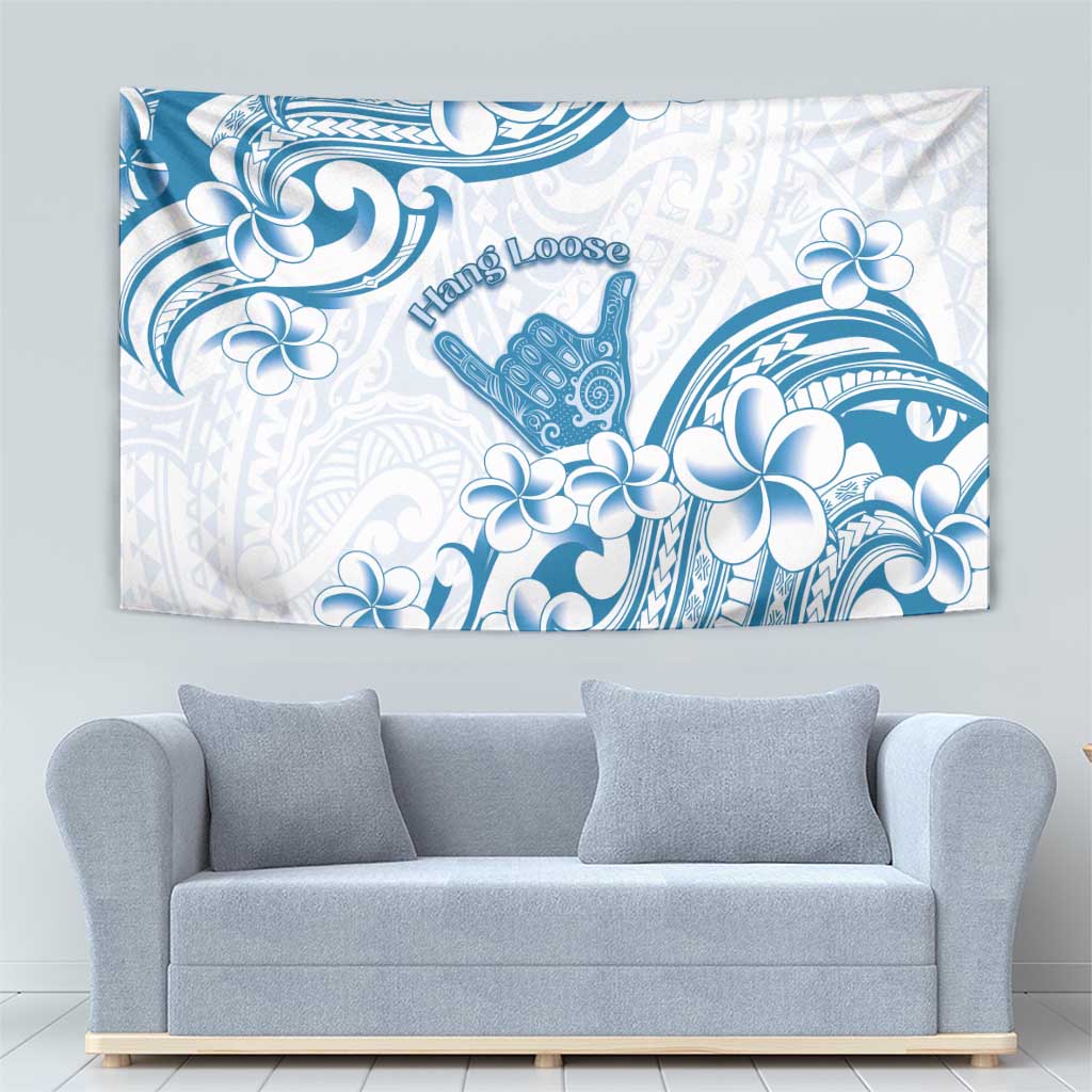 Aloha Hawaii Shaka Tapestry Hang Loose Blue Version - Polynesian Pride