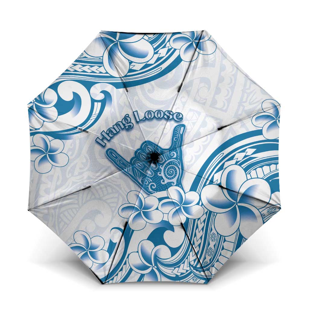 Aloha Hawaii Shaka Umbrella Hang Loose Blue Version DT05 One Size Folded 11.42 inch Opened Diameter 37.4 inch Blue - Polynesian Pride