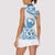 Aloha Hawaii Shaka Women Sleeveless Polo Shirt Hang Loose Blue Version - Polynesian Pride