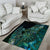 New Zealand Dart Area Rug Maori Fern With Paua Shell - Polynesian Pride