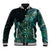 Personalised New Zealand Dart Baseball Jacket Maori Fern With Paua Shell - Polynesian Pride