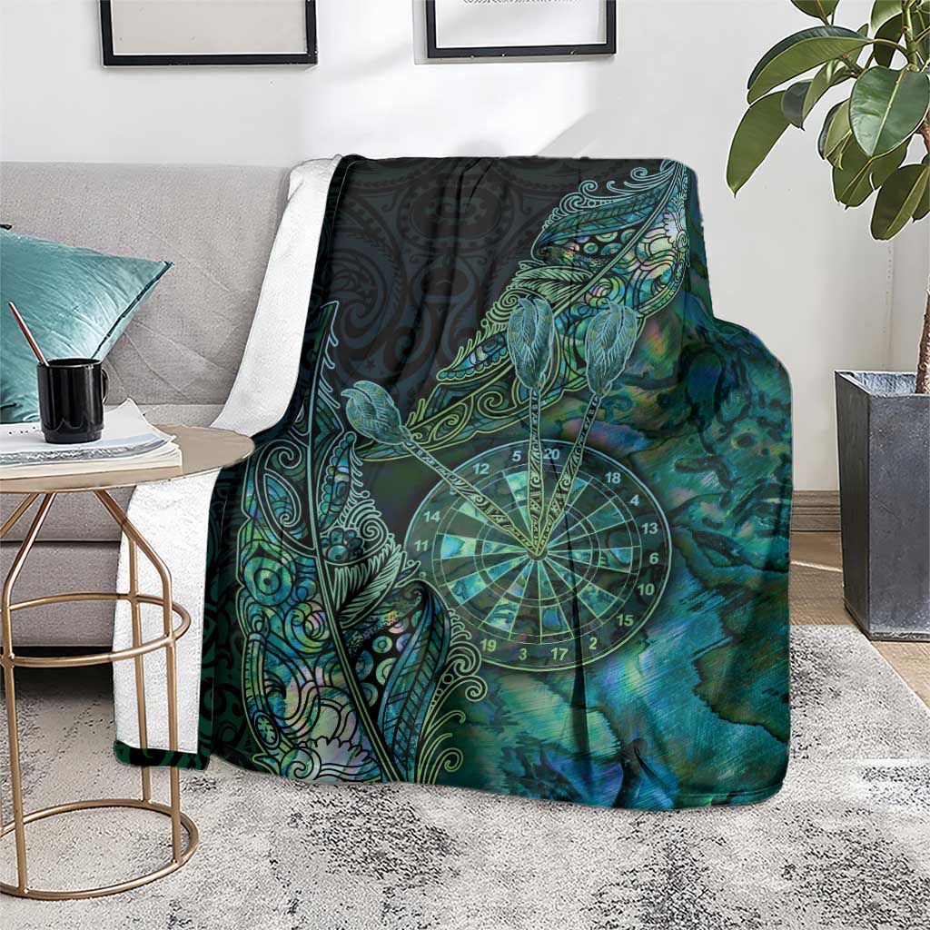 New Zealand Dart Blanket Maori Fern With Paua Shell - Polynesian Pride