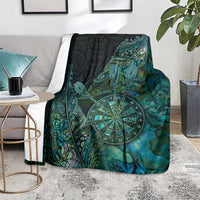 New Zealand Dart Blanket Maori Fern With Paua Shell - Polynesian Pride
