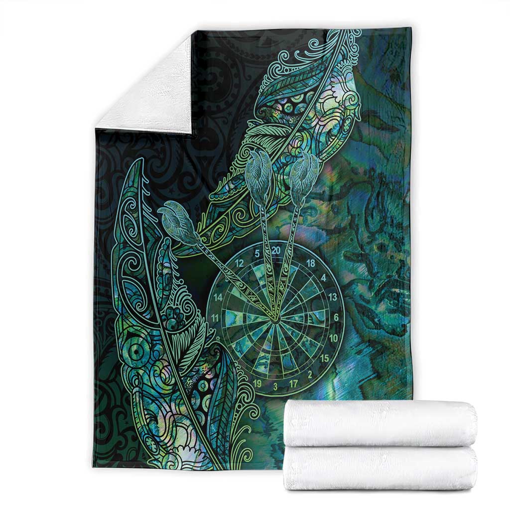 New Zealand Dart Blanket Maori Fern With Paua Shell - Polynesian Pride